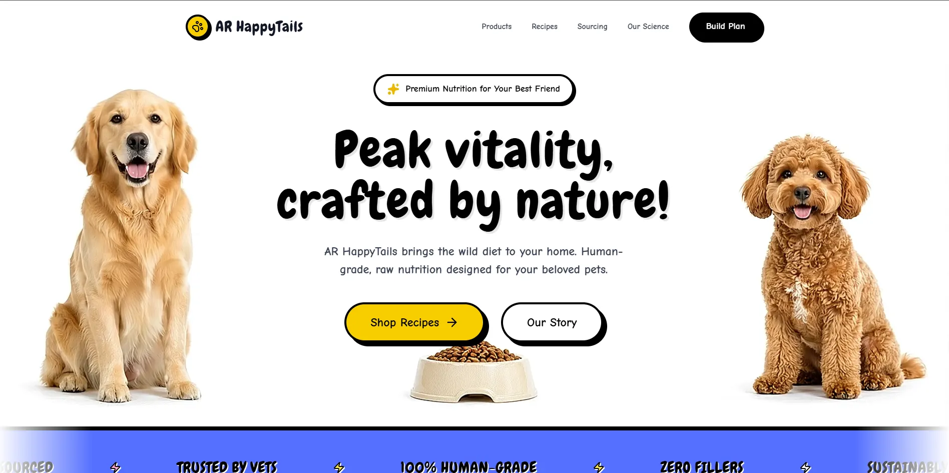 AR HappyTails interface